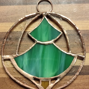 Karácsonyfa dísz , Karácsony, Karácsonyi lakásdekoráció, Karácsonyfa szoknya, karácsonyfa alátét, Üvegművészet, MESKA