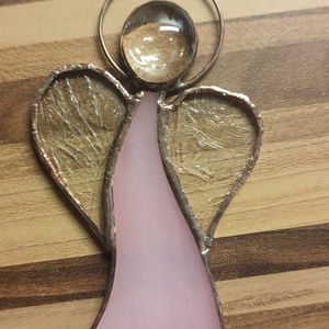 Bézs angyal  - karácsony - karácsonyi lakásdekoráció - karácsonyi ajtódíszek - Meska.hu