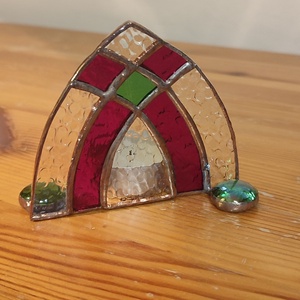 Karácsonyi mécsestartó 2., Karácsony, Karácsonyi lakásdekoráció, Karácsonyi illatgyertya, mécses, Üvegművészet, MESKA