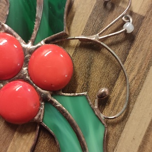 Piros fagyal - karácsony - adventi díszek - adventi ajtódísz - Meska.hu