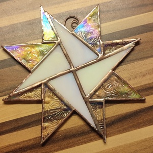 Csillag 2, Karácsony, Adventi díszek, Adventi ablakdekoráció, Üvegművészet, MESKA