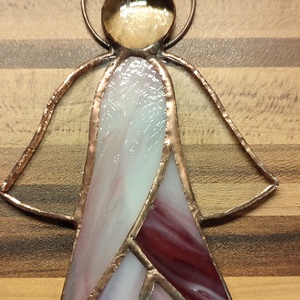 Angyalka I., Karácsony, Karácsonyi lakásdekoráció, Karácsonyi ablakdíszek, ablakmatricák, Üvegművészet, MESKA