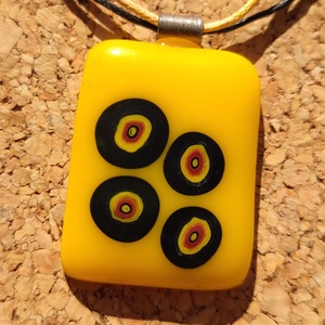 Sárga körök  medál - ékszer - nyaklánc - medál - Meska.hu