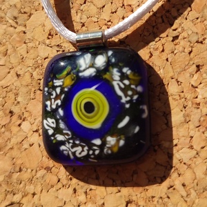 Sárga körök  szilánkos medál - ékszer - nyaklánc - medál - Meska.hu