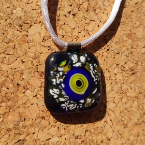 Sárga körök  szilánkos medál - ékszer - nyaklánc - medál - Meska.hu