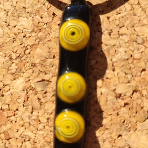 Sárga körök medál - ékszer - nyaklánc - medál - Meska.hu