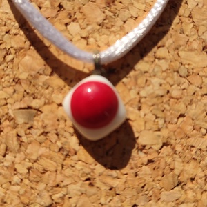 Bordó cseppmedál, Ékszer, Nyaklánc, Medál, Ékszerkészítés, Üvegművészet, MESKA