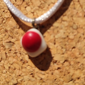 Bordó cseppmedál - ékszer - nyaklánc - medál - Meska.hu