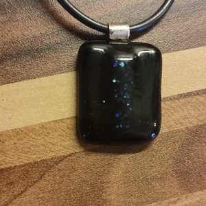 Kék pici csillogós medál, Ékszer, Nyaklánc, Medál, Ékszerkészítés, Üvegművészet, MESKA