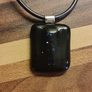 Kék pici csillogós medál - ékszer - nyaklánc - medál - Meska.hu