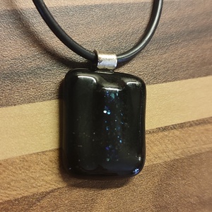 Kék pici csillogós medál - ékszer - nyaklánc - medál - Meska.hu