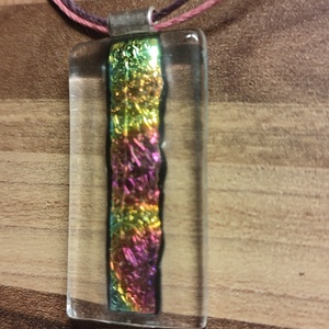 Irizáló lilás medál - ékszer - nyaklánc - medál - Meska.hu