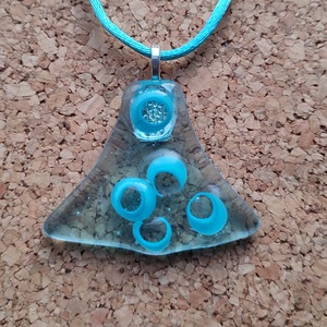 Kék és kék fúziója  - ékszer - nyaklánc - medál - Meska.hu