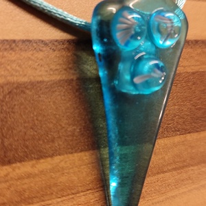 Kék haromszög medál - ékszer - nyaklánc - medál - Meska.hu