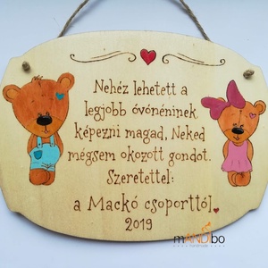 Pirogravírozott képecske tanítónéninek, óvónéninek - otthon & életmód - dekoráció - ajtó- és ablak dekoráció - ajtódísz & kopogtató - Meska.hu