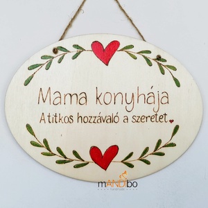 Anya / mama konyhája - személyreszabható pirogravírozott képecske - Meska.hu