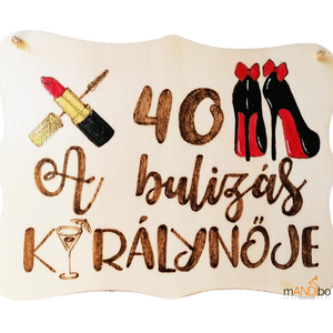 Vicces személyre szabható pirogravírozott születésnapos kép - otthon & életmód - dekoráció - kép & falikép - fából készült kép - Meska.hu