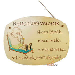 Nyugdíjasoknak készült pirogravírozott képecske - otthon & életmód - dekoráció - kép & falikép - táblakép - Meska.hu