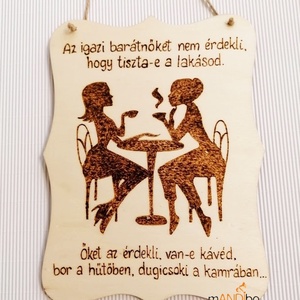 Személyre szabható pirogravírozott kép barátnőnek - otthon & életmód - dekoráció - kép & falikép - fából készült kép - Meska.hu