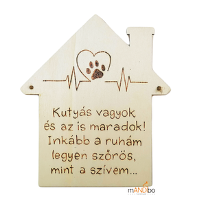 Kutyás / macskás vagyok - kopogtató - pirogravírozott képecske, Otthon & Életmód, Dekoráció, Ajtó- és ablak dekoráció, Ajtótábla, Gravírozás, pirográfia, MESKA