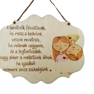 Pirogravírozott kép barátnőnek, Otthon & Életmód, Dekoráció, Kép & Falikép, Fából készült kép, Gravírozás, pirográfia, MESKA