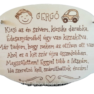 Gyerekszoba ajtajára készült pirogravírozott kép , Otthon & Életmód, Babaszoba, gyerekszoba, Babaszoba kép, Gravírozás, pirográfia, MESKA