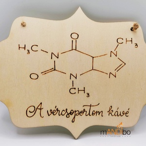 Vércsoportom kávé - vicces pirogravírozott kép  - otthon & életmód - dekoráció - kép & falikép - fából készült kép - Meska.hu