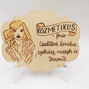 Pirogravírozott kép kozmetikusnak - Meska.hu