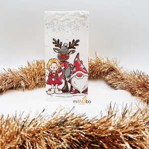 Karácsonyi álló deszkakép dekoráció - Angyalka, rénszarvas és Mikulás manó, Karácsony, Karácsonyi lakásdekoráció, Karácsonyi lakásdíszek, Decoupage, transzfer és szalvétatechnika, MESKA