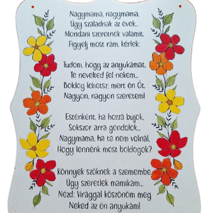 Képecske nagymamának, Otthon & Életmód, Dekoráció, Kép & Falikép, Táblakép, Gravírozás, pirográfia, Decoupage, transzfer és szalvétatechnika, MESKA
