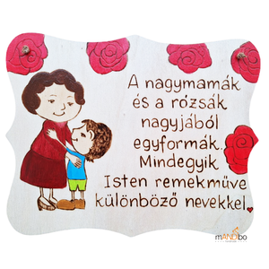 Nagymamának készült pirogravírozott képecske - otthon & életmód - dekoráció - kép & falikép - táblakép - Meska.hu