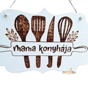 Anya / mama konyhája - személyreszabható pirogravírozott képecske - otthon & életmód - dekoráció - kép & falikép - táblakép - Meska.hu