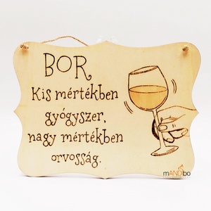 Vicces boros képecske, Otthon & Életmód, Dekoráció, Kép & Falikép, Táblakép, Gravírozás, pirográfia, MESKA