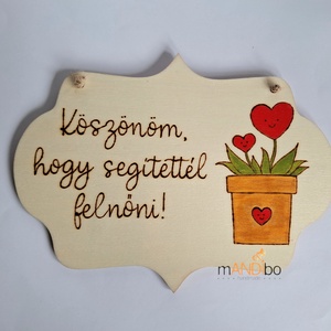 Pirogravírozott képecske óvónéninek, tanítónéninek, Otthon & Életmód, Dekoráció, Ajtó- és ablak dekoráció, Ajtódísz & Kopogtató, Gravírozás, pirográfia, MESKA