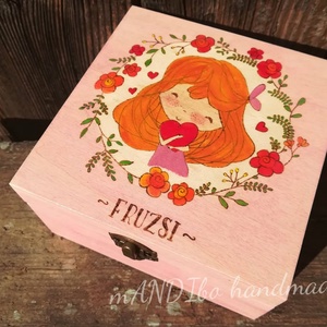 Kislányos ékszertartó - kincsesláda - doboz - ékszer - ékszertartó - ékszerdoboz - Meska.hu