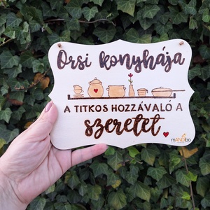 Az én konyhám - személyre szabható pirogravírozott kép , Otthon & Életmód, Konyhafelszerelés, tálalás, Konyhai dekoráció, Konyhai dísz, Gravírozás, pirográfia, MESKA