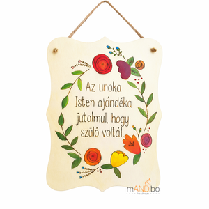 Unoka Isten ajándéka - Nagyszülőknek készült pirogravírozott képecske, Otthon & Életmód, Dekoráció, Kép & Falikép, Táblakép, Gravírozás, pirográfia, MESKA