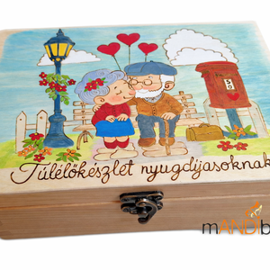 Nyugdíjas túlélőkészlet - vicces ajándék  - esküvő - emlék & ajándék - doboz - Meska.hu