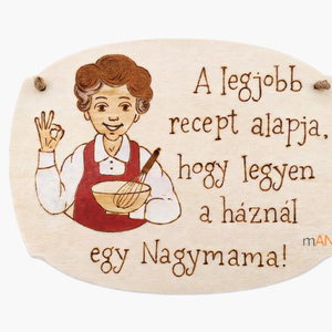 Nagymamának készült pirogravírozott képecske - otthon & életmód - dekoráció - kép & falikép - táblakép - Meska.hu