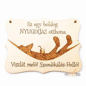 Nyugdíjasoknak készült vicces pirogravírozott képecske, Otthon & Életmód, Dekoráció, Kép & Falikép, Táblakép, Gravírozás, pirográfia, MESKA