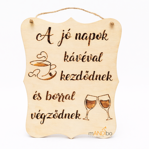 Kávé bor pirogravírozott kép , Otthon & Életmód, Dekoráció, Kép & Falikép, Táblakép, Gravírozás, pirográfia, MESKA