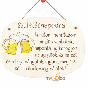 Személyre szabható pirogravírozott születésnapos kép - Meska.hu