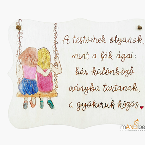 Testvéreknek készült személyreszabható pirogravírozott képecske - otthon & életmód - dekoráció - kép & falikép - táblakép - Meska.hu