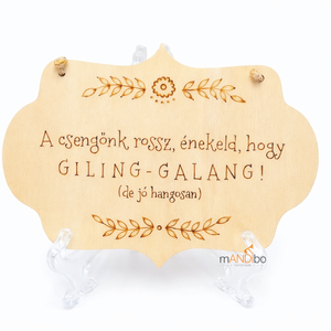 Csengőnk rossz - vicces pirogravírozott kép , Otthon & Életmód, Dekoráció, Kép & Falikép, Fából készült kép, Gravírozás, pirográfia, MESKA