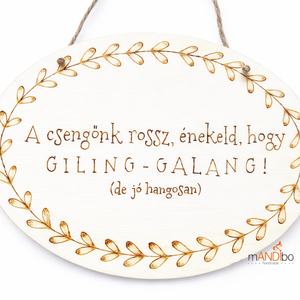 Csengőnk rossz - vicces pirogravírozott kép  - otthon & életmód - dekoráció - kép & falikép - fából készült kép - Meska.hu