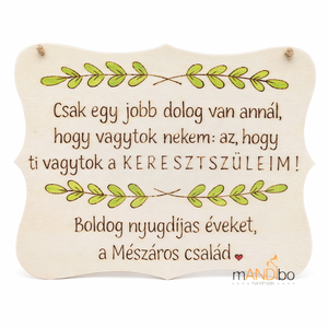 Keresztszülő köszöntő személyreszabható pirogravírozott képecske, Baba - mama, Keresztelő kellékek, Keresztelőajándékok, Gravírozás, pirográfia, MESKA