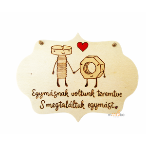 Évfordulóra, Valentin napra készült képecske, Otthon & Életmód, Dekoráció, Ajtó- és ablak dekoráció, Ajtódísz & Kopogtató, Gravírozás, pirográfia, MESKA