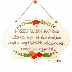 Évfordulóra készült virágmintás képecske, Otthon & Életmód, Dekoráció, Ajtó- és ablak dekoráció, Ajtódísz & Kopogtató, Gravírozás, pirográfia, MESKA