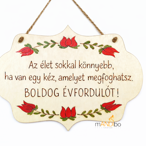 Évfordulóra készült tulipános képecske - Meska.hu