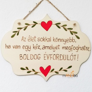 Évfordulóra készült tulipános képecske - otthon & életmód - dekoráció - ajtó- és ablak dekoráció - ajtódísz & kopogtató - Meska.hu